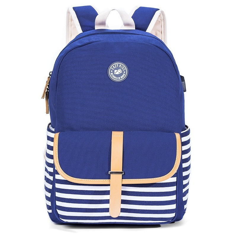 Eazy Kids Classic School Bag-Blue For 3Years+, Unisex (EZ_SB49_BU)