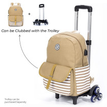 Eazy Kids Classic School Bag-Ivory For 3Years+, Unisex (EZ_SB49_IV)