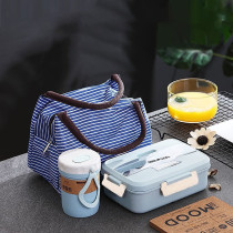 Eazy Kids Wheat Straw Leakproof Eco Bento Lunch Box - Blue (1000ml) For All ages, Unisex (EZ_WFLB_BU)