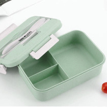Eazy Kids Wheat Straw Leakproof Eco Bento Lunch Box - Green (1000ml) For All ages, Unisex (EZ_WFLB_GR)
