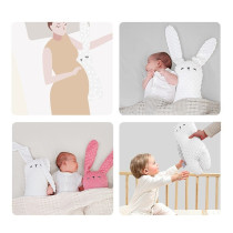 Sunveno Baby Comforting Rabbit Pillow- White For 0-3Years, Unisex (SN_RBPI_WH)