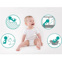 Baby Safe Safety Gate with LED Light For 0-3Years, Unisex (BS_LLG_WH)