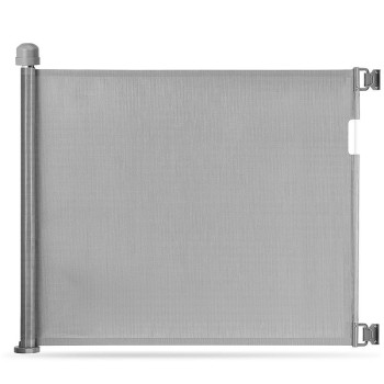 Baby Safe Retractable Mesh Gate - Grey For 0-3Years, Unisex (BS_RMGA_GY)