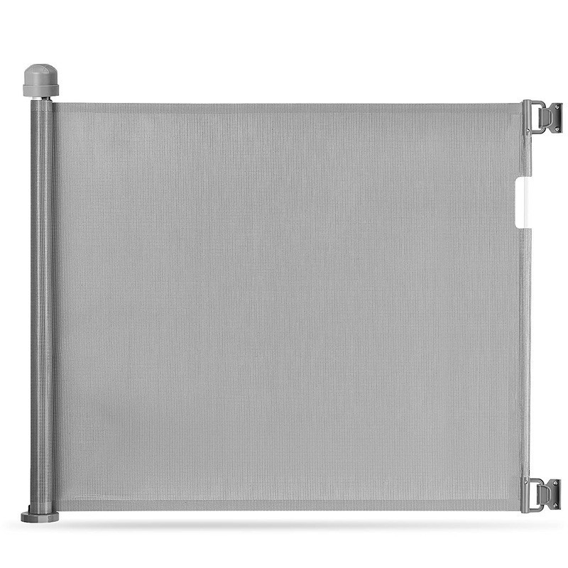 Baby Safe Retractable Mesh Gate - Grey For 0-3Years, Unisex (BS_RMGA_GY)