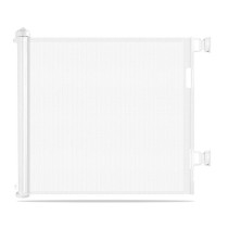 Baby Safe Retractable Mesh Gate - White For 0-3Years, Unisex (BS_RMGA_WH)