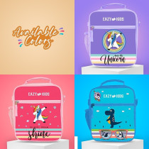 Eazy Kids Bento Boxes wt Insulated Lunch Bag Combo- Unicorn Pink For All ages, Unisex (EZ_CBLB01_PI)
