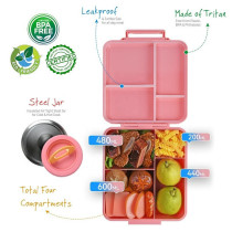Eazy Kids Bento Boxes wt Insulated Lunch Bag combo - Shine Unicorn Pink For All ages, Unisex (EZ_CBLB02_PI)
