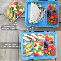 Eazy Kids Bento Boxes wt Insulated Lunch Bag Combo- Dino Blue For All ages, Unisex (EZ_CBLB03_BU)