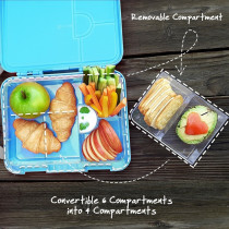 Eazy Kids Bento Boxes wt Insulated Lunch Bag Combo- Jawsome Shark Blue For All ages, Unisex (EZ_CBLB04_BU)