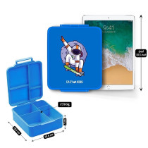 Eazy Kids Bento Boxes wt Insulated Lunch Bag Combo- Baby Astronaut Blue For All ages, Unisex (EZ_CBLB05_BU)