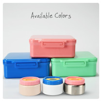 Eazy Kids Bento Boxes wt Insulated Lunch Bag Combo- Baby Astronaut Blue For All ages, Unisex (EZ_CBLB05_BU)