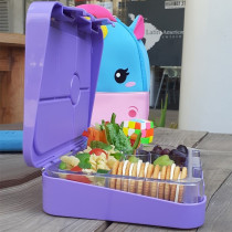 Eazy Kids Bento Boxes wt Insulated Lunch Bag Combo- Unicorn Purple For All ages, Unisex (EZ_CBLB01_PU)