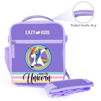 Eazy Kids Bento Boxes wt Insulated Lunch Bag Combo- Unicorn Purple For All ages, Unisex (EZ_CBLB01_PU)