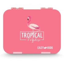 Eazy Kids Bento Boxes wt Insulated Lunch Bag Combo- Tropical Pink For All ages, Unisex (EZ_CBLB03_PI)