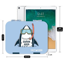 Eazy Kids Bento Boxes wt Insulated Lunch Bag Combo- Super Shark Blue For All ages, Unisex (EZ_CBLB06_BU)