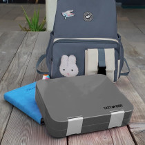 Eazy Kids Bento Boxes wt Insulated Lunch Bag Combo - Grey For All ages, Unisex (EZ_CBLB01_GY)