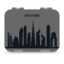 Eazy Kids Bento Boxes wt Insulated Lunch Bag Combo- Love Dubai Grey For All ages, Unisex (EZ_CBLB02_GY)