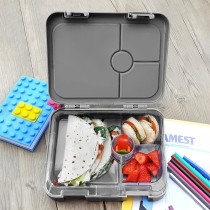 Eazy Kids Bento Boxes wt Insulated Lunch Bag Combo- Love Riyadh Grey For All ages, Unisex (EZ_CBLB04_GY)