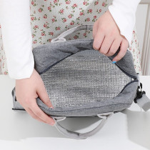 Eazy Kids Bento Boxes wt Insulated Lunch Bag Combo- Love Riyadh Grey For All ages, Unisex (EZ_CBLB04_GY)