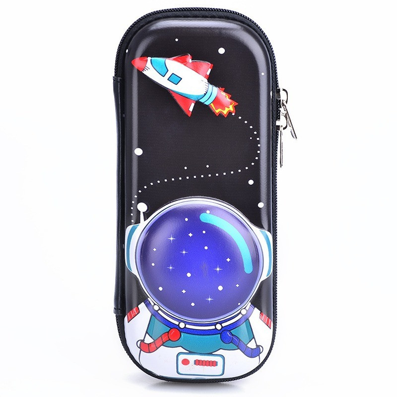 Eazy Kids 3D Pencil Case Astronaut-Black For All ages, Unisex (EZ_PBX_04)