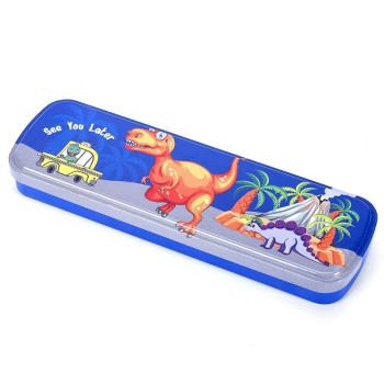 Eazy Kids Pencil Box -Dino Yellow For All ages, Unisex (EZ_PBX_12)