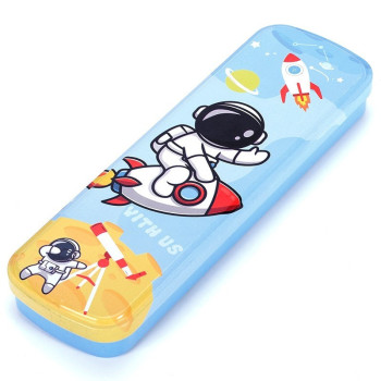 Eazy Kids Pencil Box -Astronaut wt Rocket For All ages, Unisex (EZ_PBX_14)