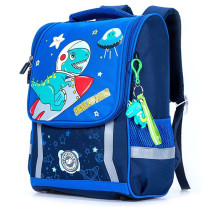 Eazy Kids School Bag Dino in Space - Blue For 3Years+, Unisex (EZ_SB_DIBU)
