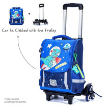 Eazy Kids School Bag Dino in Space - Blue For 3Years+, Unisex (EZ_SB_DIBU)
