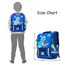 Eazy Kids School Bag Dino in Space - Blue For 3Years+, Unisex (EZ_SB_DIBU)
