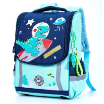 Eazy Kids School Bag Dino in Space - Green For 3Years+, Unisex (EZ_SB_DIGR)