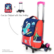 Eazy Kids School Bag Dino in Space - Red For 3Years+, Unisex (EZ_SB_DIRD)