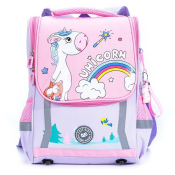 Eazy Kids School Bag Unicorn - Purple + Pink For 3Years+, Unisex (EZ_SB_UILPU)