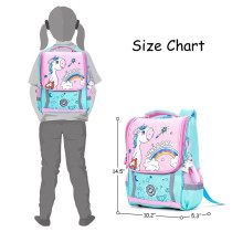 Eazy Kids School Bag Unicorn - Green + Pink For 3Years+, Unisex (EZ_SB_UILGR)