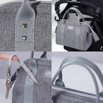 Sunveno Mini Grab and Go Diaper Bag - Grey For All Ages, Unisex (SN_MIDP_GY)