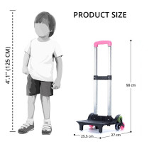 Eazy Kids-Trolley School Bag-Pink For All ages, Unisex (CMEZ_SBTR_PI)