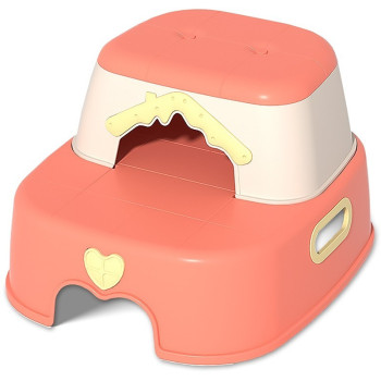 Eazy Kids 2-in-1 Step Stool-Pink For 6Months+, Unisex (EZ_FSS2IN1_PI)