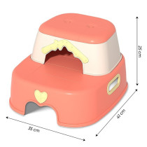 Eazy Kids 2-in-1 Step Stool-Pink For 6Months+, Unisex (EZ_FSS2IN1_PI)