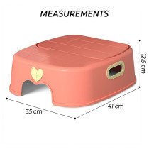 Eazy Kids 2-in-1 Step Stool-Pink For 6Months+, Unisex (EZ_FSS2IN1_PI)