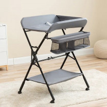 Teknum 4-in-1 Diaper Changing Table Organizer - Grey For 0-12Months, Unisex (TK_BCTA_DGY)