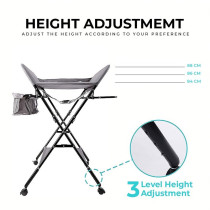 Teknum 4-in-1 Diaper Changing Table Organizer - Grey For 0-12Months, Unisex (TK_BCTA_DGY)