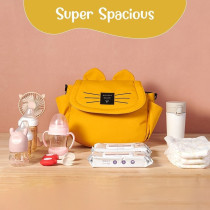 Sunveno Meow Stroller Diaper Bag - Yellow For All Ages, Unisex (SN_MSDP_YE)