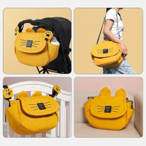 Sunveno Meow Stroller Diaper Bag - Yellow For All Ages, Unisex (SN_MSDP_YE)