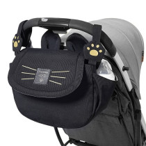 Sunveno Meow Stroller Diaper Bag - Black For All Ages, Unisex (SN_MSDP_BK)