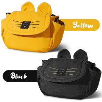 Sunveno Meow Stroller Diaper Bag - Black For All Ages, Unisex (SN_MSDP_BK)