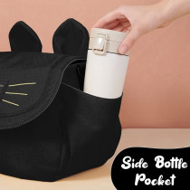 Sunveno Meow Stroller Diaper Bag - Black For All Ages, Unisex (SN_MSDP_BK)