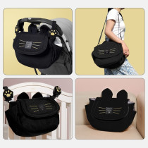 Sunveno Meow Stroller Diaper Bag - Black For All Ages, Unisex (SN_MSDP_BK)