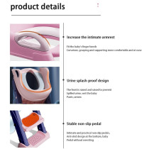 Eazy Kids Step Stool Foldable Potty Trainer Seat- Pink