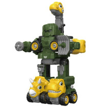 Little Story - Kids Toy 5in1 Dinosaur Robot Transformation Vehicle - Green