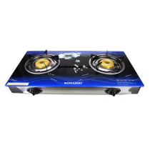 Sonashi Double Gas Burner Blue Floral (SGB-202GN)