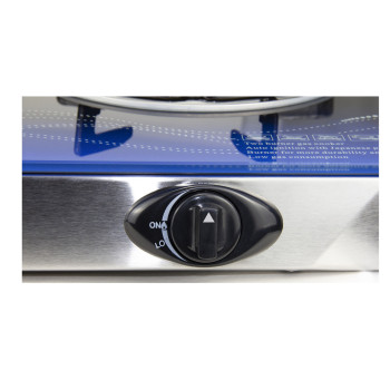 Sonashi Double Gas Burner Blue Floral (SGB-202GN)